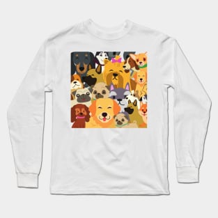 Adorable dog face design Long Sleeve T-Shirt